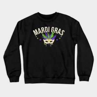 Celebrating Mardi Gras 2020 Colorful Mask Festive Crewneck Sweatshirt